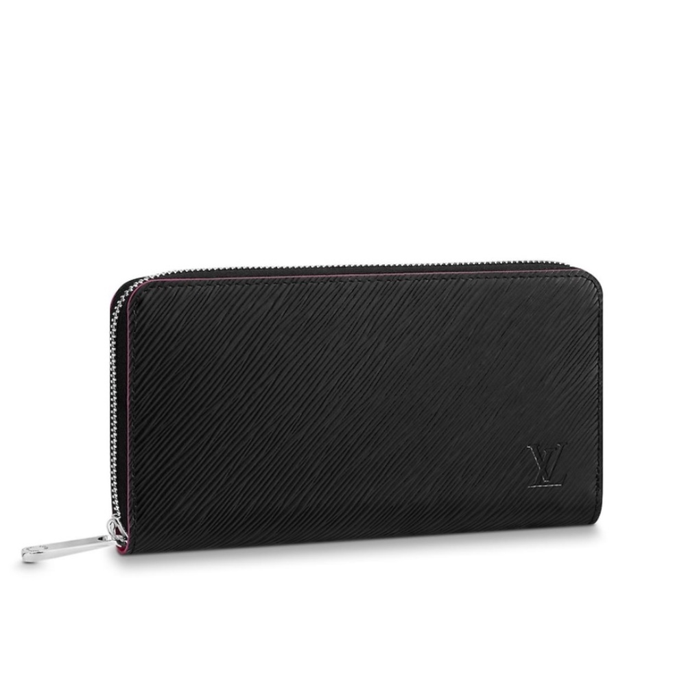 Louis Vuitton Zippy Wallet Epi Leather Black/pink